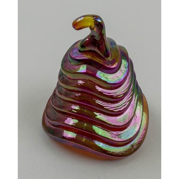 Vintage FENTON Art Glass Tree & Bowl Combo - Red Carnival Iridescent USA - Picture 2 of 9